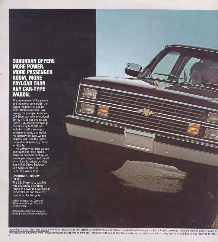 1984 Chevrolet Surburban Brochure Page 4